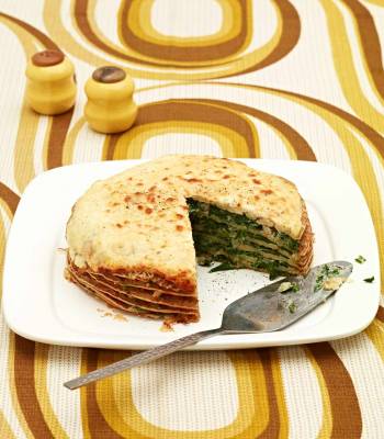 Spinach and cheese pancakes
