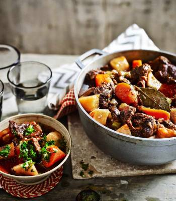 Slow-cooked beef stew with gremolata