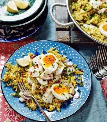 Cauliflower rice and coconut kedgeree