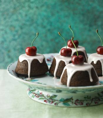 Chocolate cherry cakes