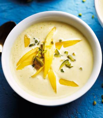 Saffron yogurt phirni