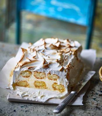 Lemon meringue ice cream loaf 