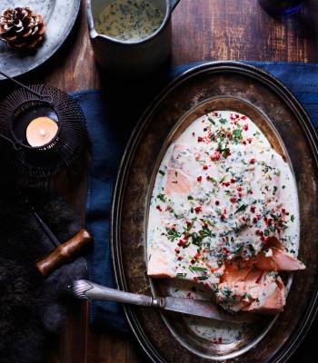 Salmon in rosé sauce 