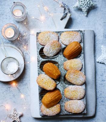 Orange and cardamom madeleines