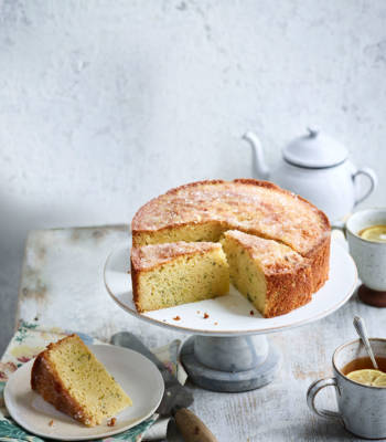 Elderflower and courgette cake