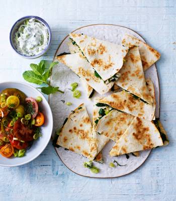 Greek quesadillas