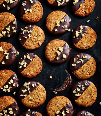 Chocolate-dipped gingernuts