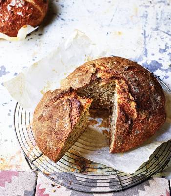 Seeded overnight no-knead loaf