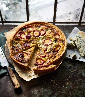 Plum and Stilton tart