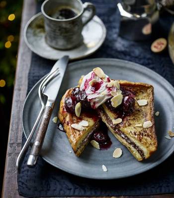 Cherry chocolate French toast