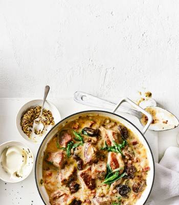 Pork, prune and sherry casserole 