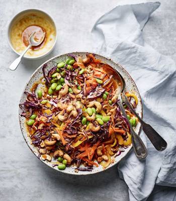 Asian-style ginger and cashew slaw
