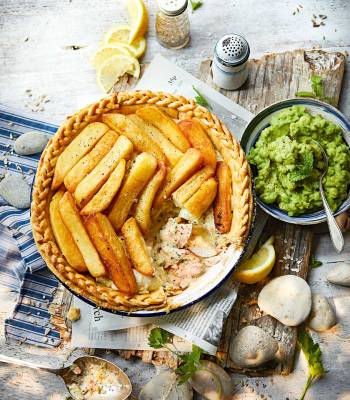 Fish and chips pie