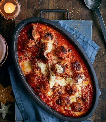 Pork and fennel baked meatballs