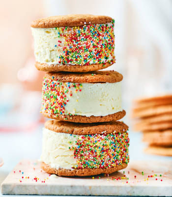 Homemade ice-cream sandwiches