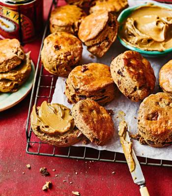 Treacle and fig scones with whipped treacle butter