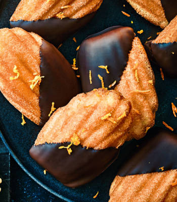 Boozy choc-orange madeleines