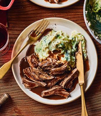 Red wine, bay and peppercorn braised pork