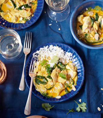 Turkey and spinach curry