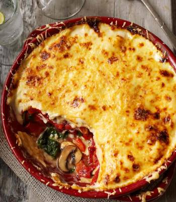 Speedy vegetable tortilla ‘lasagne’ 