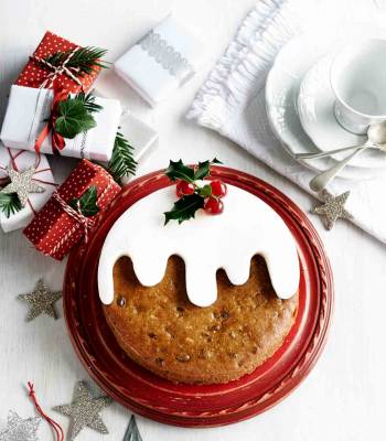 Tropical Christmas pudding cake 