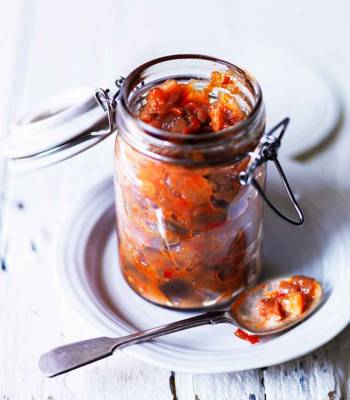 Tomato and aubergine chutney