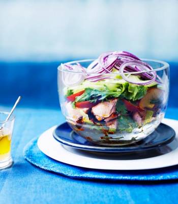 Cajun spiced salmon salad