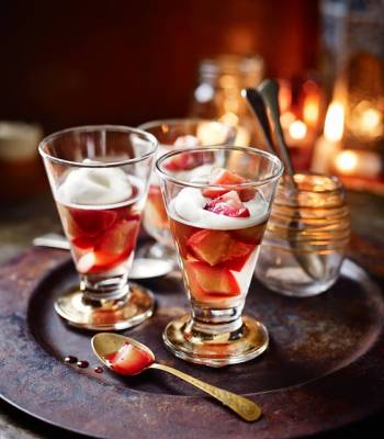 Nectarine and vodka jellies