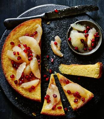 Grapefruit polenta cake