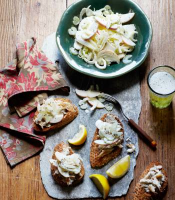 Smoked mackerel pâté with apple, celery and fennel slaw