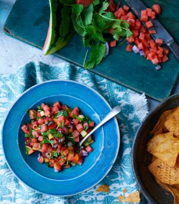 Spicy watermelon salsa