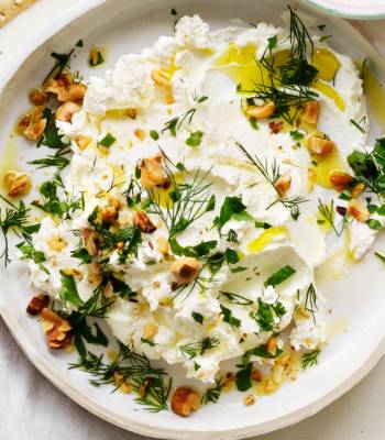 Labneh with herbs and toasted nuts