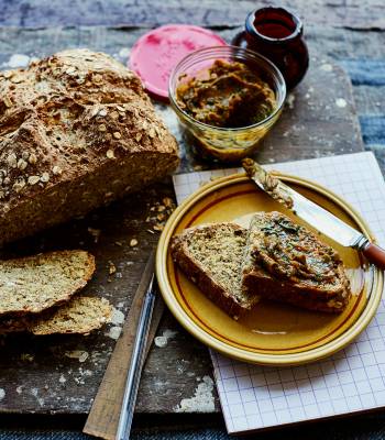 Simple soda bread with whipped Marmite butter