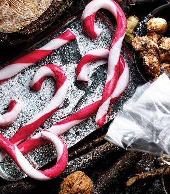 Peppermint cream candy canes