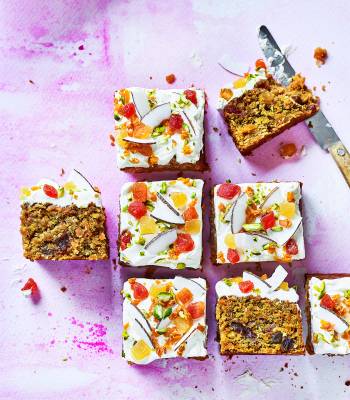 Tropical carrot cake squares