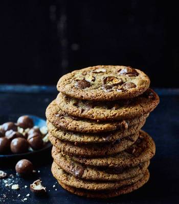Malted Malteser cookies