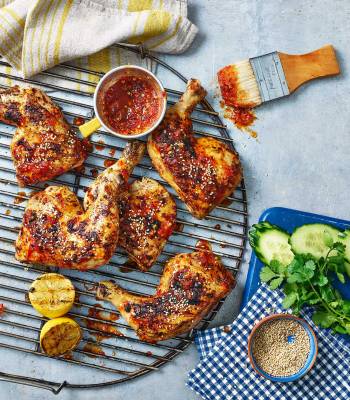 BBQ chicken legs with smoky sambal