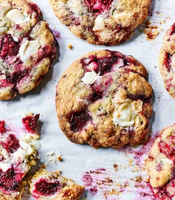 Raspberry ripple cookies