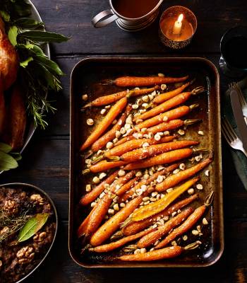 Caramelised brown butter carrots 
