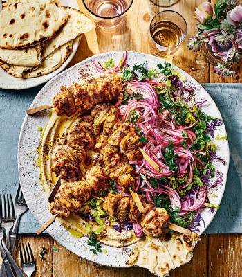 Chicken kebab platter