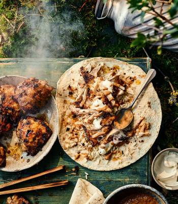 Chicken mole burritos