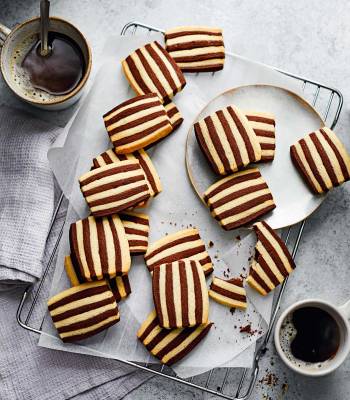 Striped shortbread
