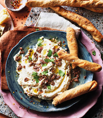 Whipped ricotta, anchovy and grissini