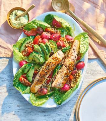 Green goddess salmon salad