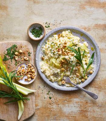 Nutty risotto with celery and tarragon