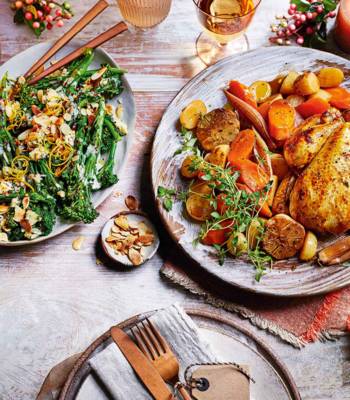 Balsamic pot-roast poussin