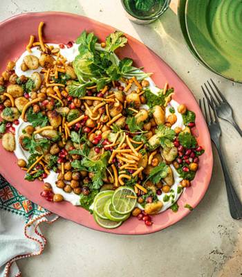 Gnocchi and jumbo chickpea 'chaat'