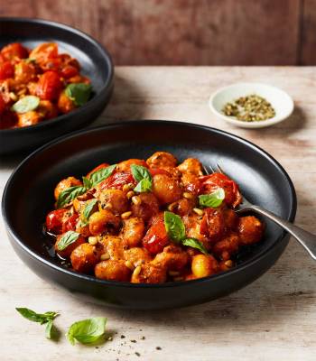 Smoky red pepper gnocchi