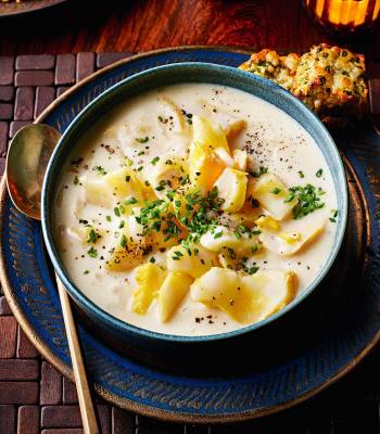 Smoked cod and haddock chowder
