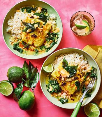 Zingy coconut curried cod